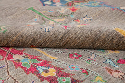 Chobi Brown Hand Knotted 59 X 710  Area Rug 700-145235 Image 5