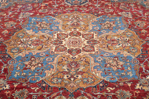 Chobi Red Hand Knotted 810 X 119  Area Rug 700-145250 Image 3