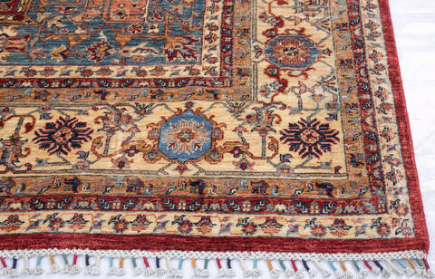 Chobi Red Hand Knotted 810 X 119  Area Rug 700-145250 Image 4