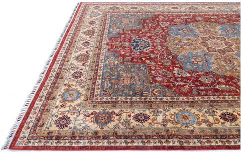 Chobi Red Hand Knotted 810 X 119  Area Rug 700-145250 Image 5