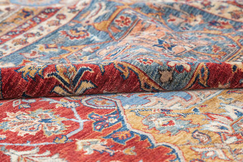Chobi Red Hand Knotted 810 X 119  Area Rug 700-145250 Image 6