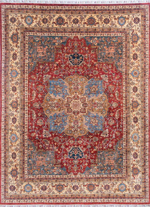 Chobi Red Hand Knotted 810 X 119  Area Rug 700-145250 Image 0