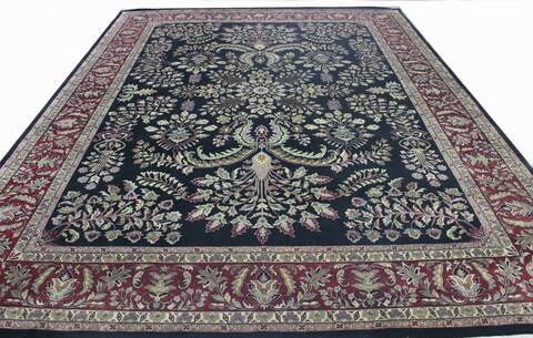 Kashan Multicolor Hand Knotted 90 X 120  Area Rug 902-145254 Image 3