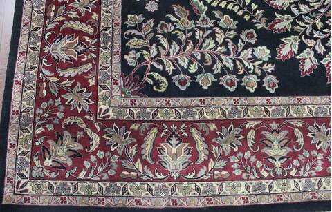 Kashan Multicolor Hand Knotted 90 X 120  Area Rug 902-145254 Image 4