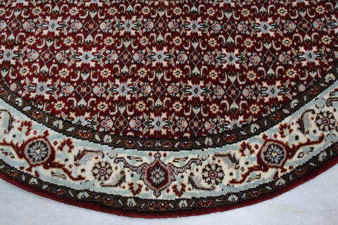 Mahi Red Round Hand Knotted 60 X 60  Area Rug 905-145257 Image 6