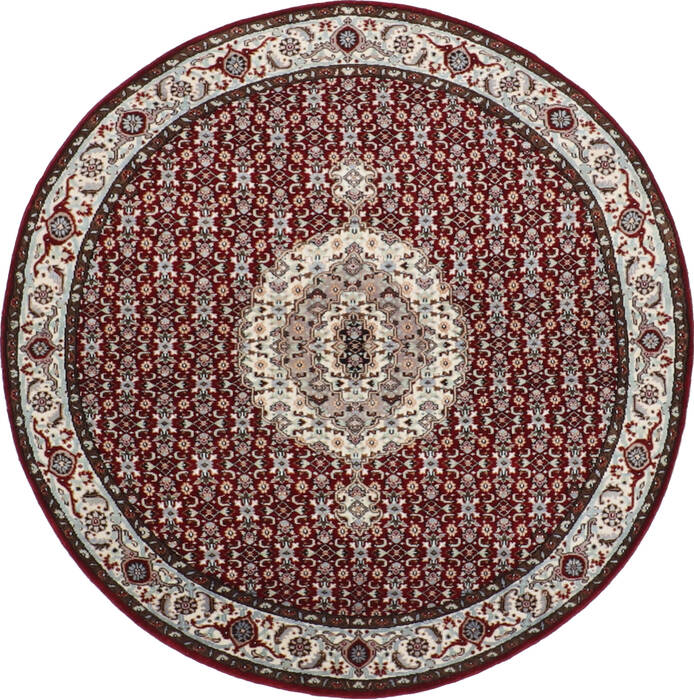Mahi Red Round Hand Knotted 60 X 60  Area Rug 905-145257 Image 0