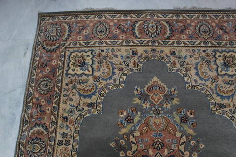 Kashan Blue Hand Knotted 59 X 91  Area Rug 905-145258 Image 7