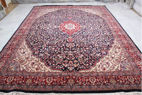 Mahi Blue Hand Knotted 811 X 118  Area Rug 905-145270 Image 1