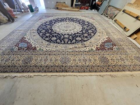 Nain Blue Hand Knotted 1511 X 1511  Area Rug 100-145276 Image 1