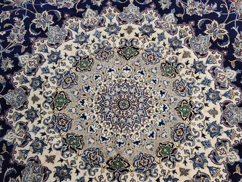 Nain Blue Hand Knotted 1511 X 1511  Area Rug 100-145276 Image 3