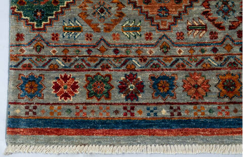 Chobi Grey Hand Knotted 57 X 84  Area Rug 700-145292 Image 3
