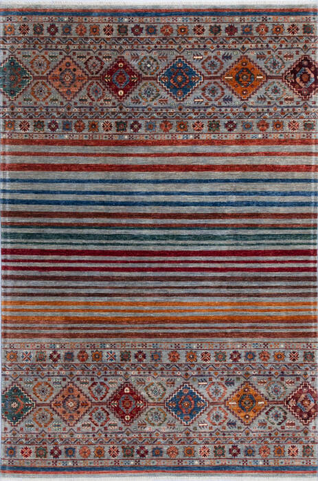 Chobi Grey Hand Knotted 57 X 84  Area Rug 700-145292 Image 0