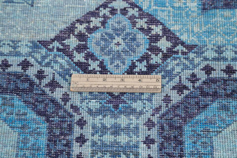 Chobi Blue Hand Knotted 60 X 90  Area Rug 700-145328 Image 6