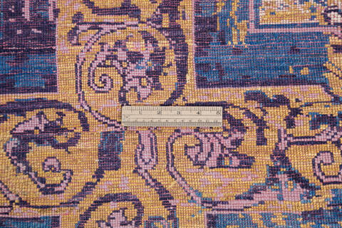 Chobi Blue Hand Knotted 57 X 710  Area Rug 700-145335 Image 6