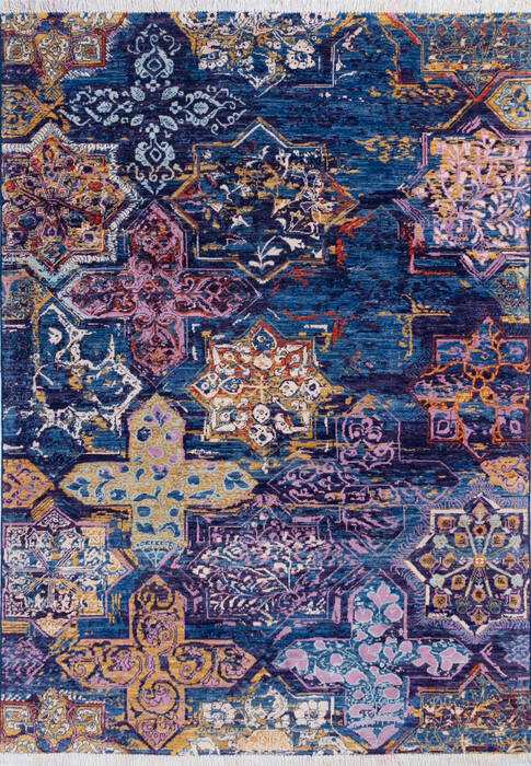 Chobi Blue Hand Knotted 57 X 710  Area Rug 700-145335 Image 0