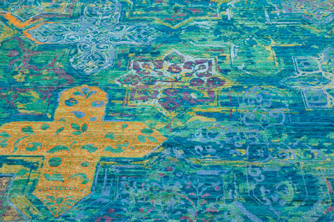 Modern Green Hand Knotted 54 X 80  Area Rug 700-145344 Image 3
