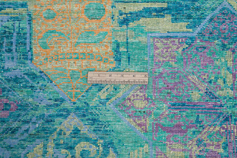Modern Green Hand Knotted 54 X 80  Area Rug 700-145344 Image 6