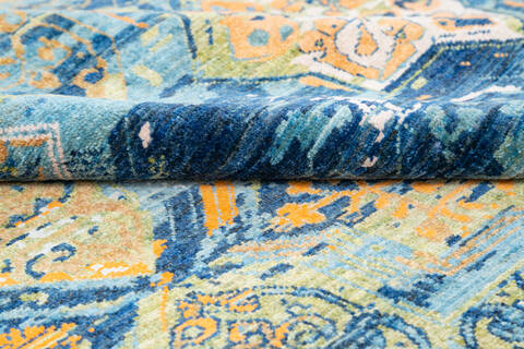 Modern Blue Hand Knotted 60 X 90  Area Rug 700-145346 Image 5