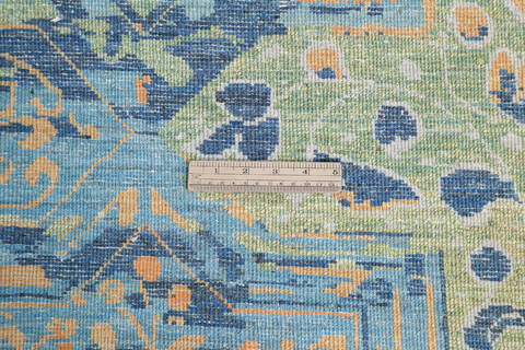 Modern Blue Hand Knotted 60 X 90  Area Rug 700-145346 Image 6