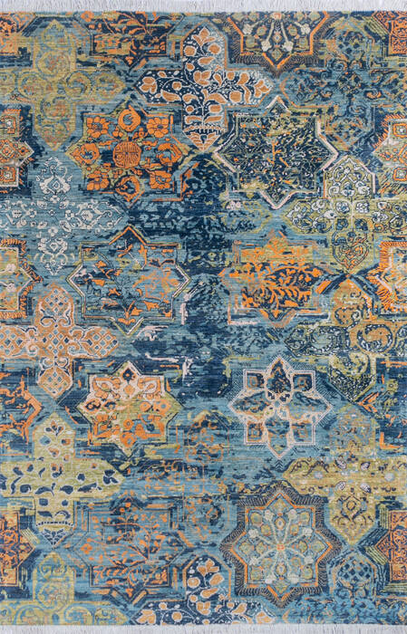 Modern Blue Hand Knotted 60 X 90  Area Rug 700-145346 Image 0