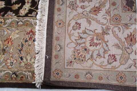 Jaipur Brown Hand Knotted 82 X 100  Area Rug 905-145354 Image 10