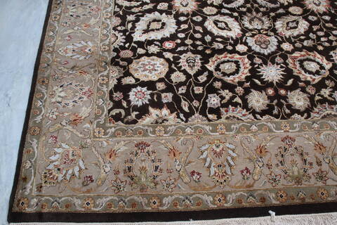 Jaipur Brown Hand Knotted 82 X 100  Area Rug 905-145354 Image 3