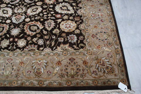 Jaipur Brown Hand Knotted 82 X 100  Area Rug 905-145354 Image 4