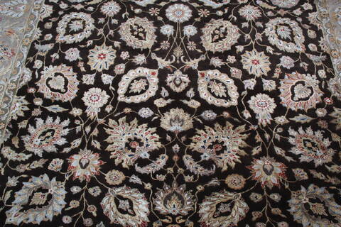 Jaipur Brown Hand Knotted 82 X 100  Area Rug 905-145354 Image 5