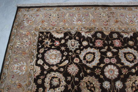 Jaipur Brown Hand Knotted 82 X 100  Area Rug 905-145354 Image 6