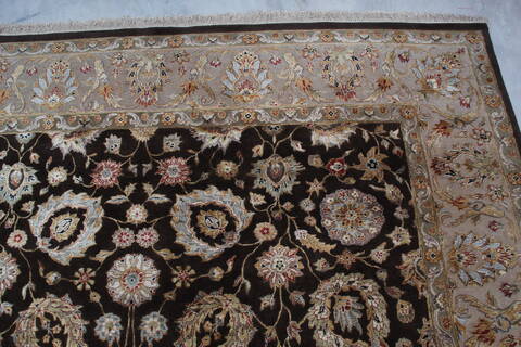 Jaipur Brown Hand Knotted 82 X 100  Area Rug 905-145354 Image 7