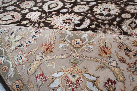 Jaipur Brown Hand Knotted 82 X 100  Area Rug 905-145354 Image 8