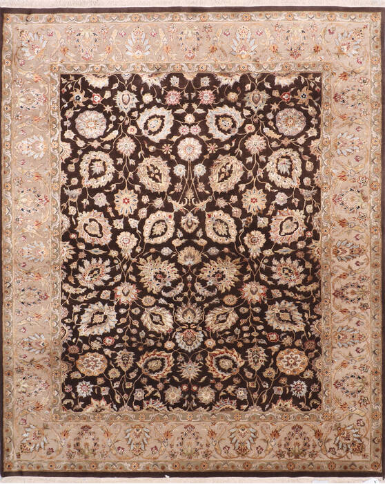 Jaipur Brown Hand Knotted 82 X 100  Area Rug 905-145354 Image 0