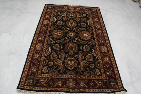 Jaipur Black Hand Knotted 40 X 64  Area Rug 905-145369 Image 11