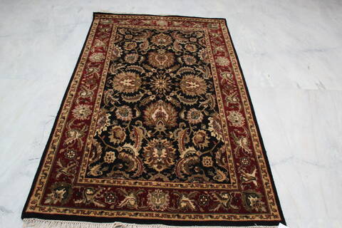 Jaipur Black Hand Knotted 40 X 64  Area Rug 905-145369 Image 1