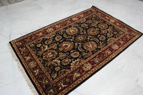 Jaipur Black Hand Knotted 40 X 64  Area Rug 905-145369 Image 3
