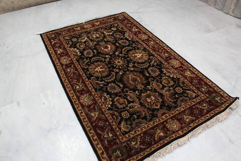 Jaipur Black Hand Knotted 40 X 64  Area Rug 905-145369 Image 4
