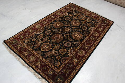 Jaipur Black Hand Knotted 40 X 64  Area Rug 905-145369 Image 5