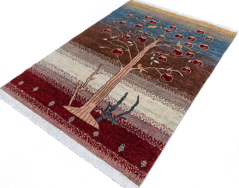 Chobi Multicolor Hand Knotted 43 X 511  Area Rug 700-145378 Image 2