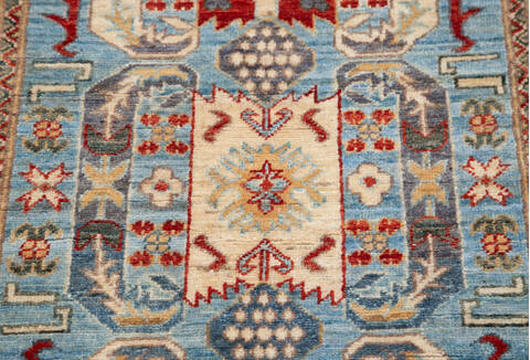 Chobi Grey Runner Hand Knotted 28 X 94  Area Rug 700-145391 Image 3