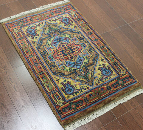 Vintage Multicolor Hand Knotted 20 X 30  Area Rug 902-145396 Image 2