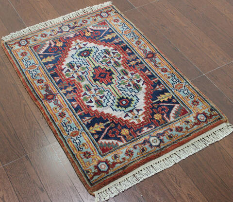 Vintage Multicolor Hand Knotted 20 X 30  Area Rug 902-145397 Image 2