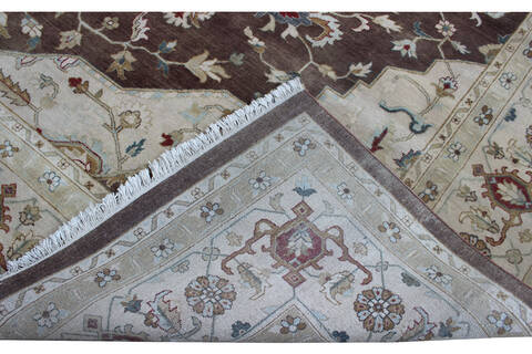 Heriz Brown Hand Knotted 120 X 150  Area Rug 902-145419 Image 1