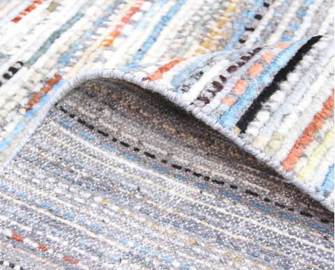 Modern-Contemporary Multicolor Hand Knotted 83 X 103  Area Rug 904-145448 Image 3