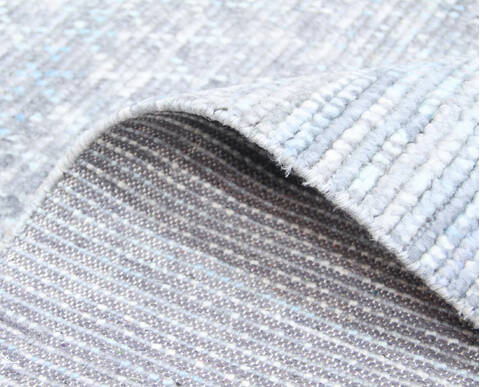 Modern-Contemporary Blue Hand Knotted 711 X 102  Area Rug 904-145449 Image 2