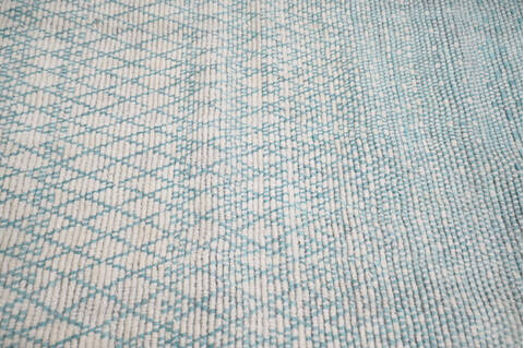 Modern-Contemporary Blue Hand Knotted 79 X 99  Area Rug 904-145452 Image 5