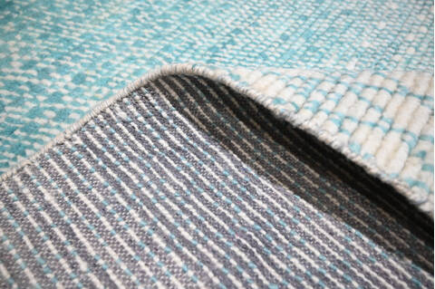 Modern-Contemporary Blue Hand Knotted 79 X 99  Area Rug 904-145452 Image 6