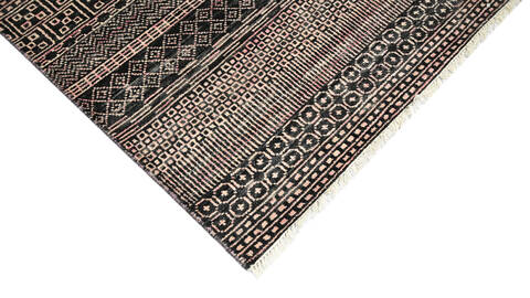 Modern-Contemporary Black Hand Knotted 710 X 910  Area Rug 904-145474 Image 2
