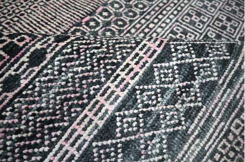 Modern-Contemporary Black Hand Knotted 710 X 910  Area Rug 904-145474 Image 7