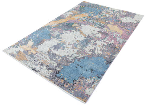 Modern Multicolor Hand Knotted 59 X 86  Area Rug 700-145497 Image 2