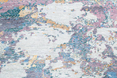 Modern Multicolor Hand Knotted 59 X 86  Area Rug 700-145497 Image 3